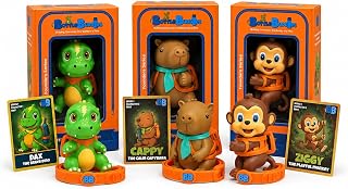 Founders Series 3-Pack Water Bottle Accessories for Kids - Cappy Capybara, Dax Dino and Ziggy Monkey Collectible Bottle Charms with Adjustable Strap