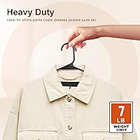 Vista 5 de HOUSE DAY Perchas de Plástico Premium Paquete de 10, Perchas para Ropa que Ahorran Espacio, Colgador Resistente para Abrigos - Organizadores