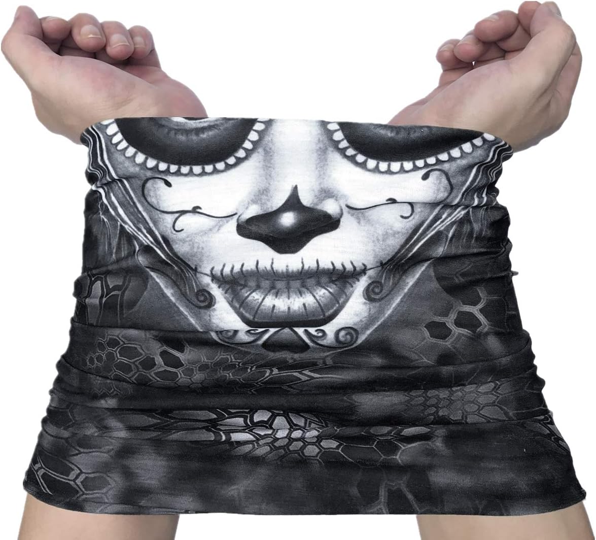 Seamless Neck Gaiter Shield Scarf Bandana Face Mask UV Protection for Motorcycle Cycling Riding Running Headbands - Image 6