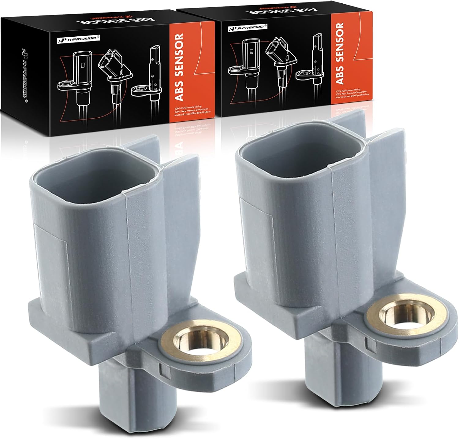 A-Premium 2 Pcs Rear ABS Wheel Speed Sensor Compatible with Ford & Lincoln Models - Escape 2013-2019, Focus 2012-2018, C-Max CMax 2013-2018, MKC 2015-2019 - Rear Driver and Passenger Side