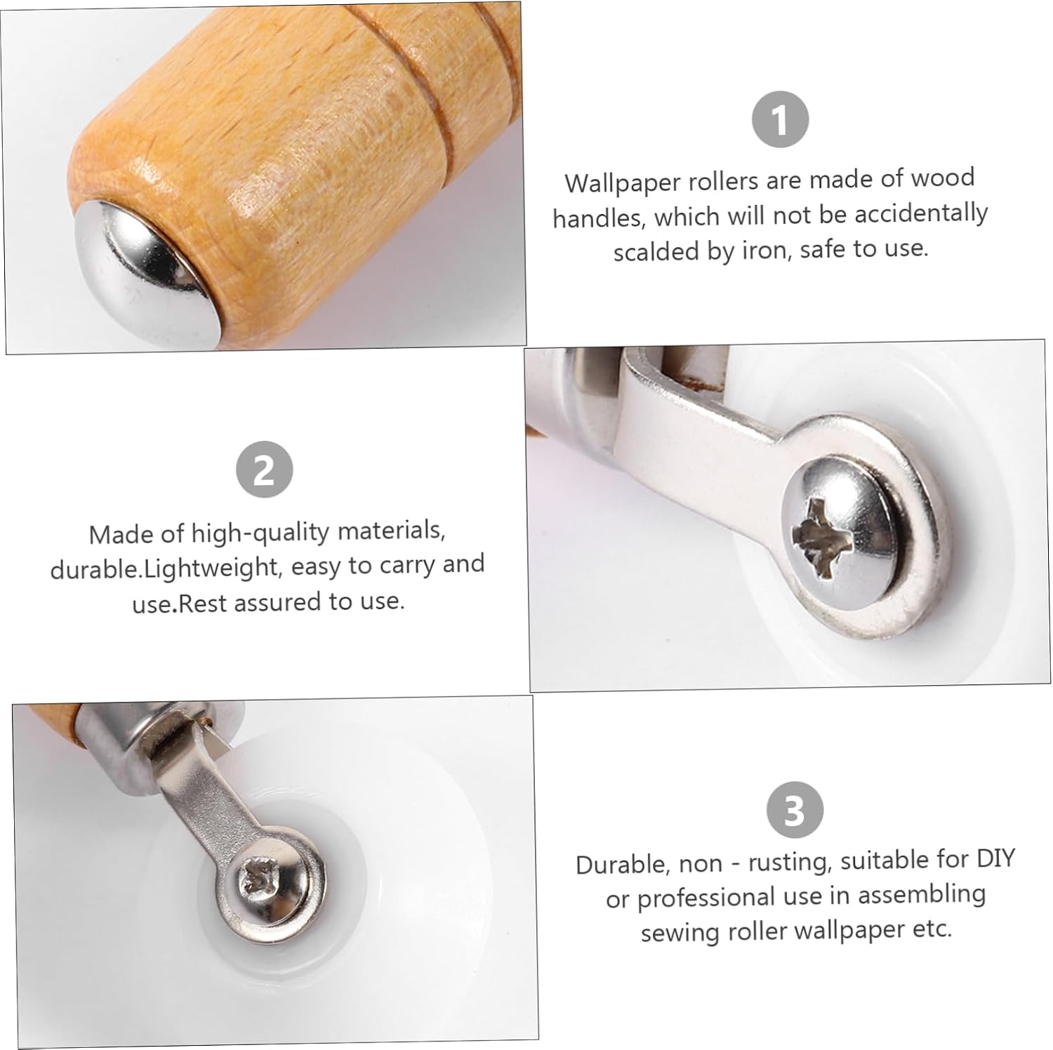 Wallpaper Smoothing Flat Tool Seam Pressure Roller Diy Professional Hand Pressure Roller Construction Tool