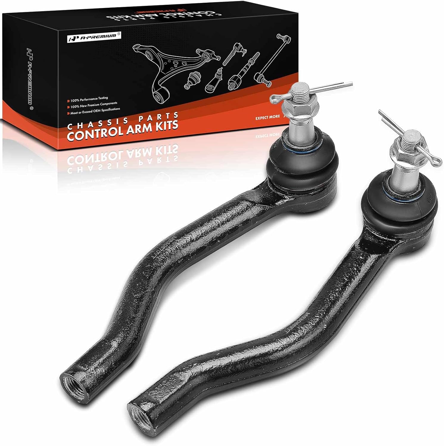 A-Premium 2 x Front Outer Tie Rod Ends, Compatible with Nissan Pathfinder 2013-2020, Murano 2015-2022 & Infiniti QX60 2014-2019, JX35 2013-2013