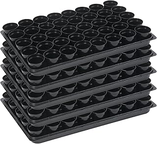 Tymar 40 Anzuchttöpfe mit Untersetzer, Blumentopf mit Pflanzschalen, mit Tablett, Shuttle-Trageschalen (Anzuchttöpfe ø5 + Untersetzer, 5 Pack)