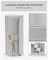 Vista 71 de Vlando Viaggio - Joyero pequeño, caja de almacenamiento para accesorios de viaje A. Gris