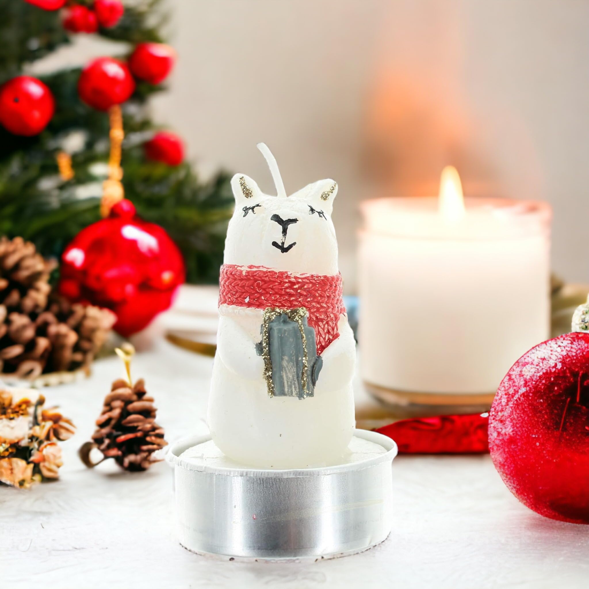 Produktbild von MIJOMA Weihnachts-Teelichter 24er Set - Handgemachte Deko-Kerzen Mit