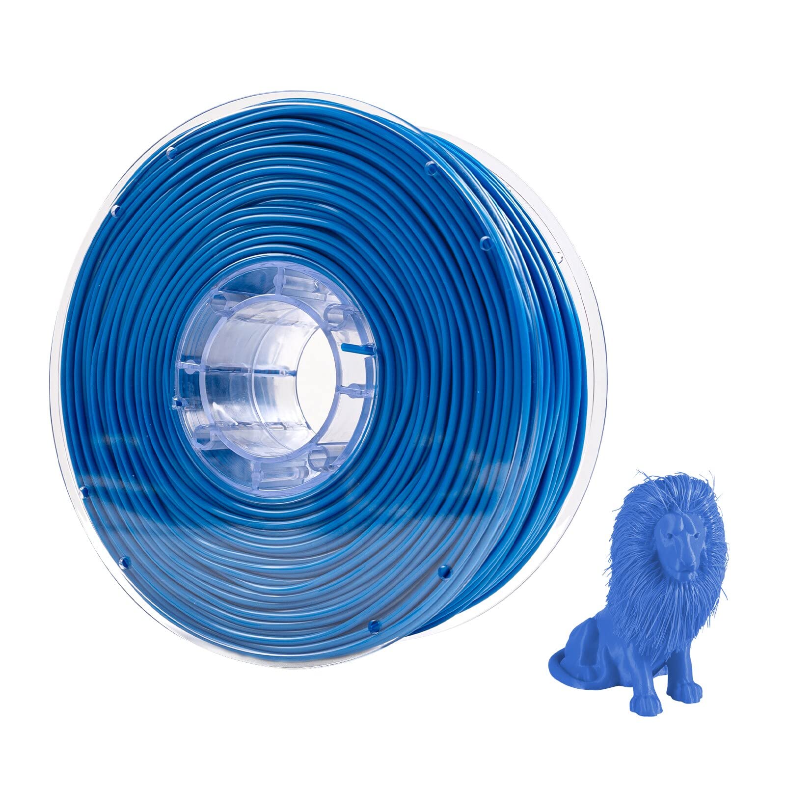 Filament do drukarek 3D Przezroczysty PLA, 1KG szpula filamentu do drukarki 3D o średnicy 2,85 mm, elastyczne materiały eksploatacyjne z gumy, materiały eksploatacyjne do drukowania(Blue)