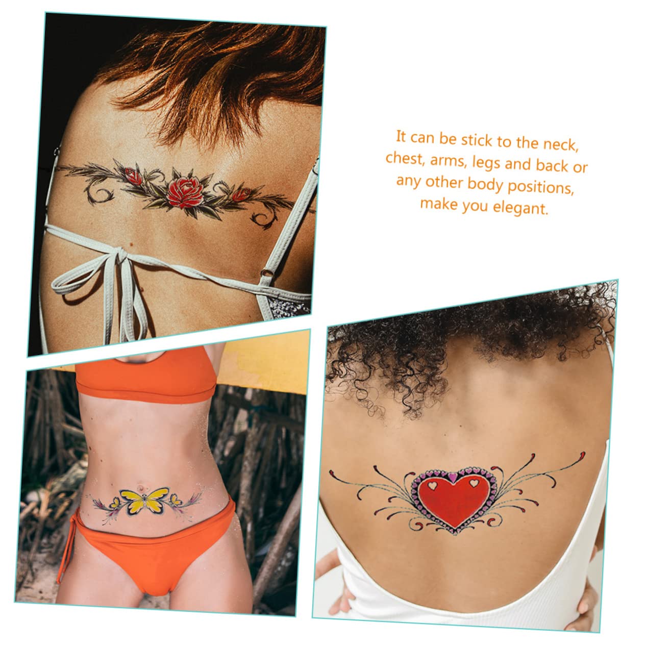 40hojas Tatuajes Temporales Realistas Para Adultos Pack De Pegatinas De y Flores Para Fiestas Playa y Eventos Fácil De Aplicar y Remover
