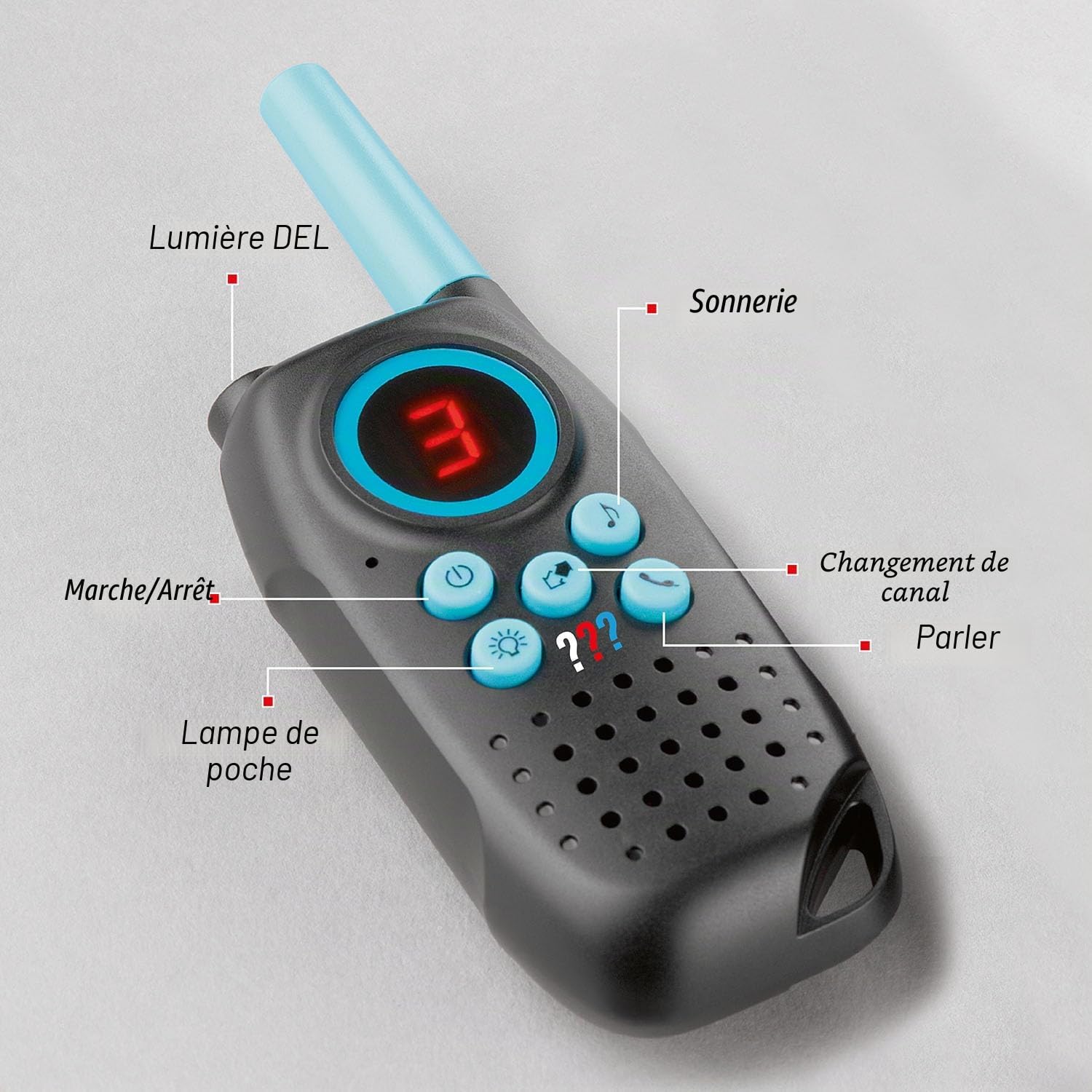 Kosmos Die DREI Talkie-walkie pour Enfants à partir de 6 Ans, avec Fonction Lampe, Jouet de détection, équipement Espion, Jeu de rôle