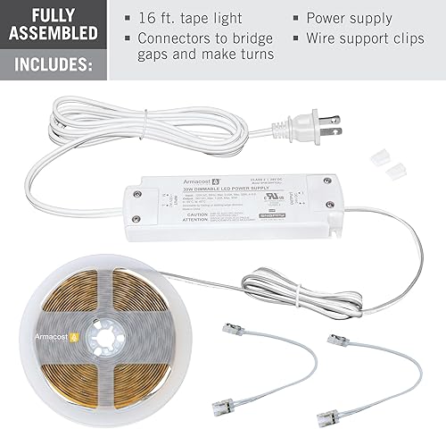 Miniatura 2 de Armacost Lighting RibbonFlex LUX AC regulable blanco COB LED tira luz kit suave blanco 3000K 421570