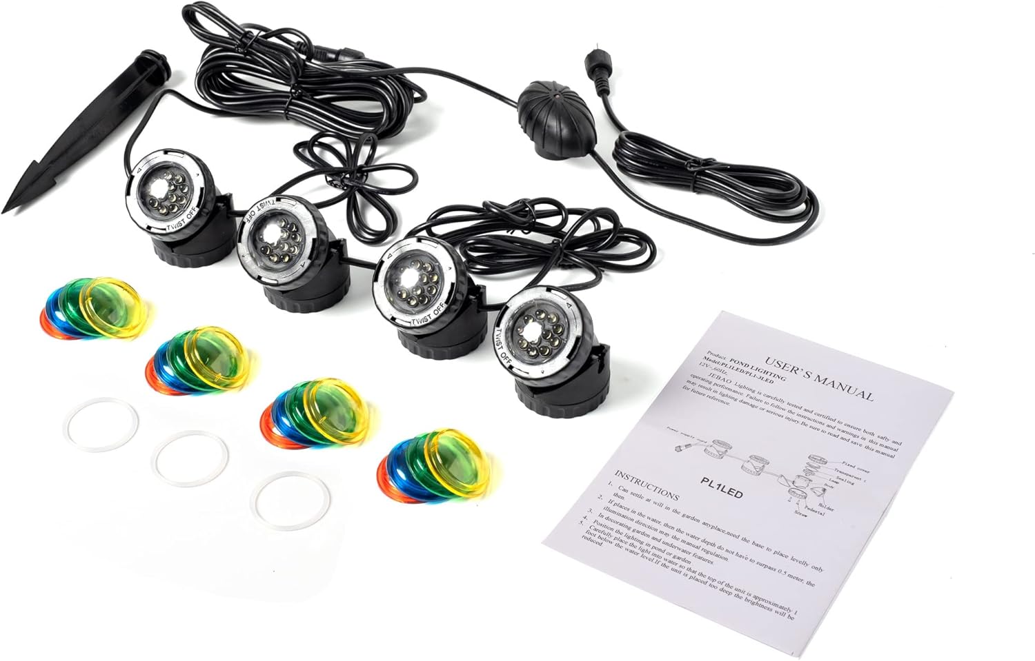 Close-up of a single Jebao PL1LED4S LED light