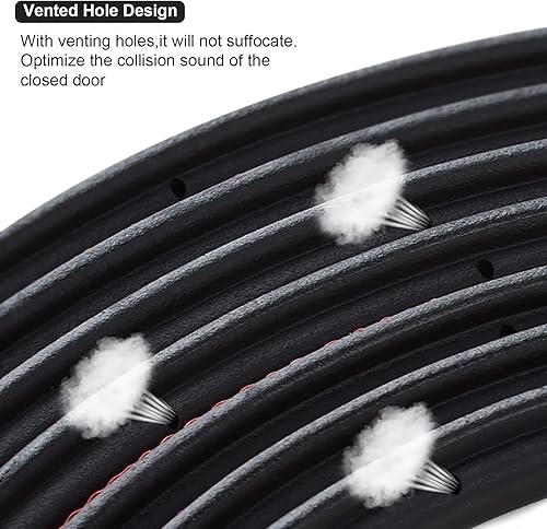 Miniatura 4 de DOTAATDW Tira de sellado de puerta de automóvil de doble capa en forma de L, tira de sellado de goma autoadhesiva para puerta de automóvil, camión,