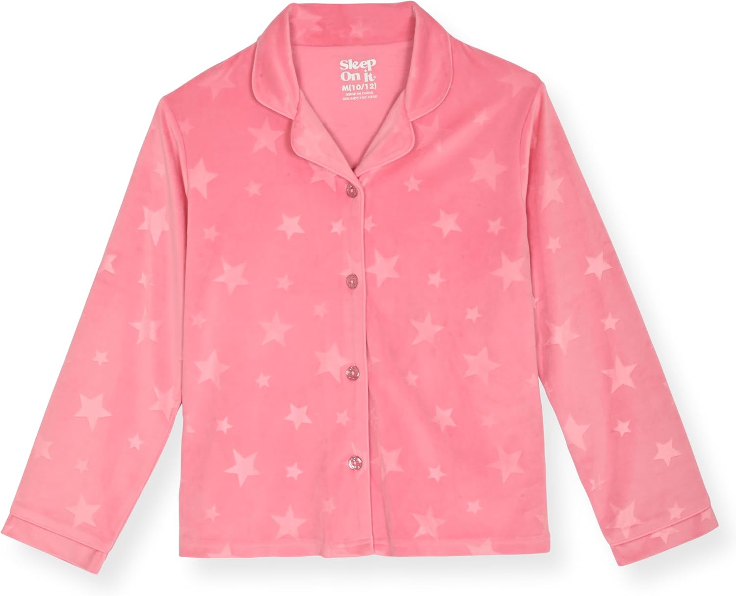 Sleep On It Girls Pajamas Set 2-Piece Pajama Coat and Sleep Pants For Kids With Matching Schrunchie - Image 3