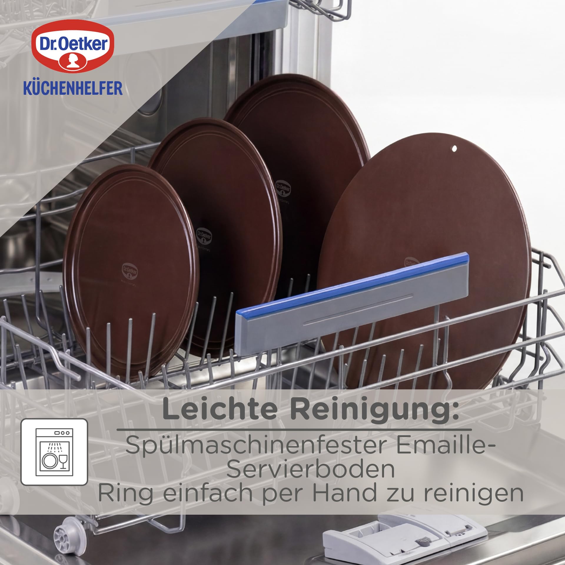 Dr. Oetker Springform mit Servier- & Rohrboden Ø 28 cm Back-Edition – Backform mit keramisch verstärkter Antihaft-Beschichtung, schnitt-& kratzfester Boden, hitzebeständig bis 230°C, 3650 ml