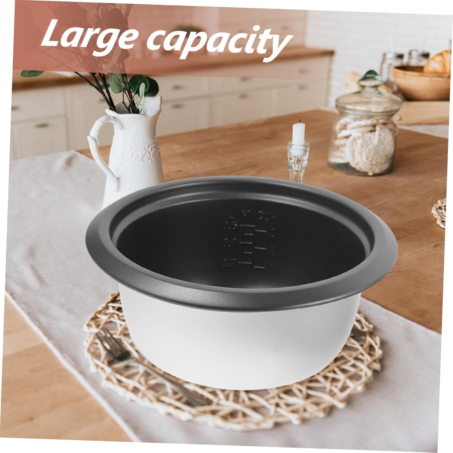 Rice Cooker and Steamer Pot Aluminum Inner Pot Non-stick Coating Easy to Clean