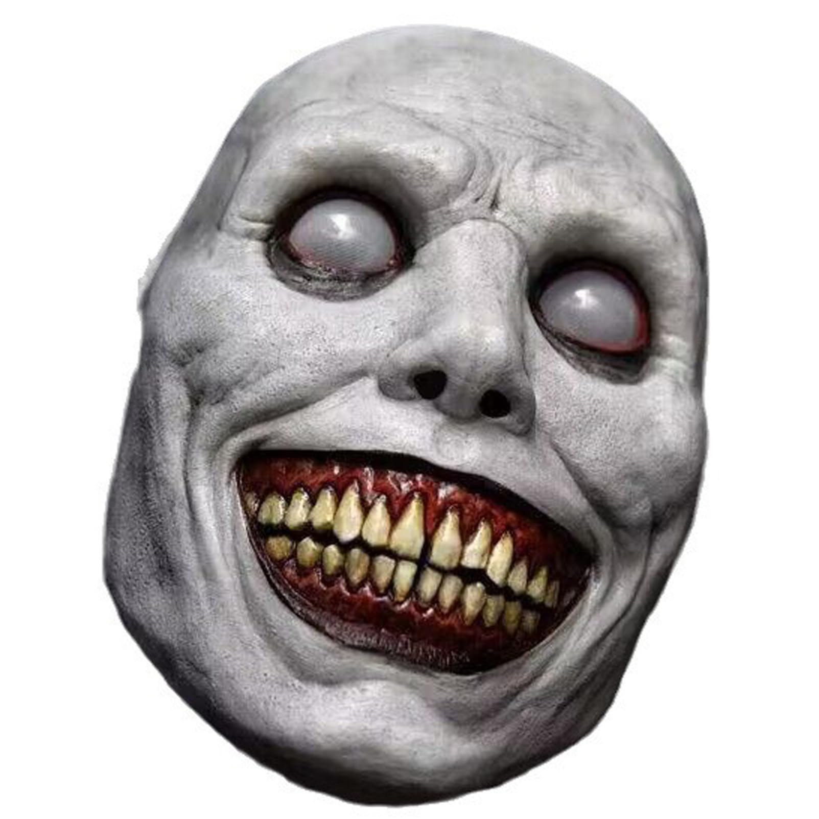 CHICTRY Scary Zombie Mask For Adult, Horror Demon Mask For Halloween Costume Party White One Size