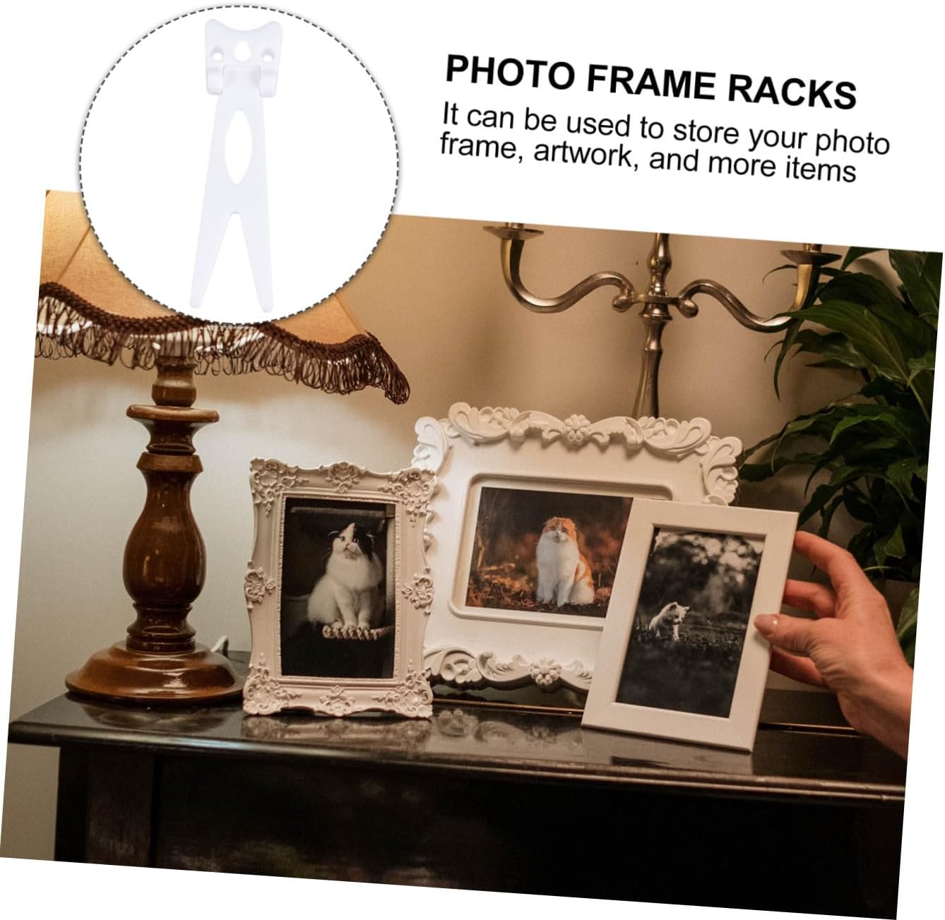Elegant 50pcs Photo Frame Supports Dovetail Brackets for Desktop Display for Office Home Decor