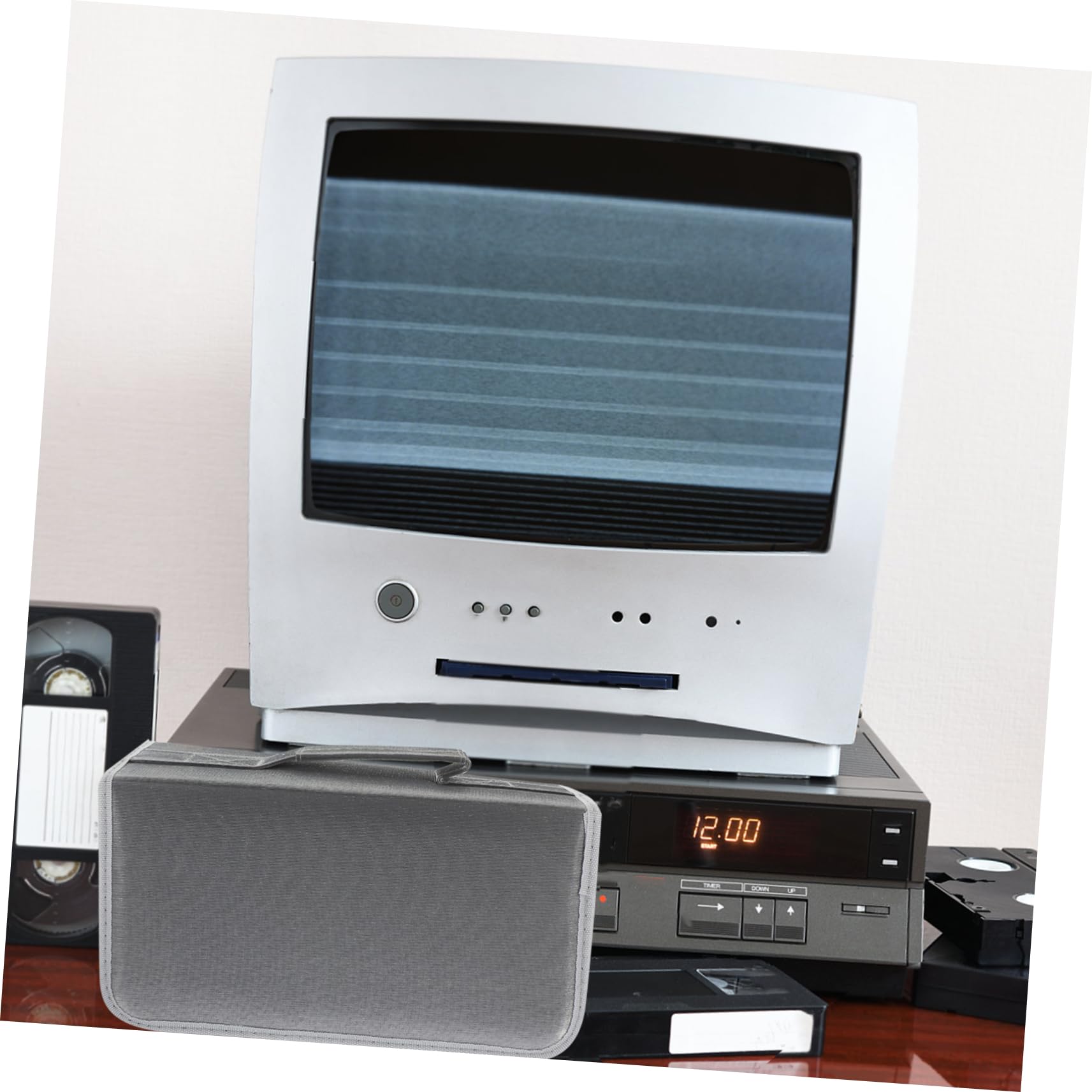 IMIKEYA 2pezzi Porta Cd Cerniera e Maniglia Borsa Portatile Per Cd e Dvd Organizer Per Custodia Rigida Salva Dischi Design Compatto e Resistente