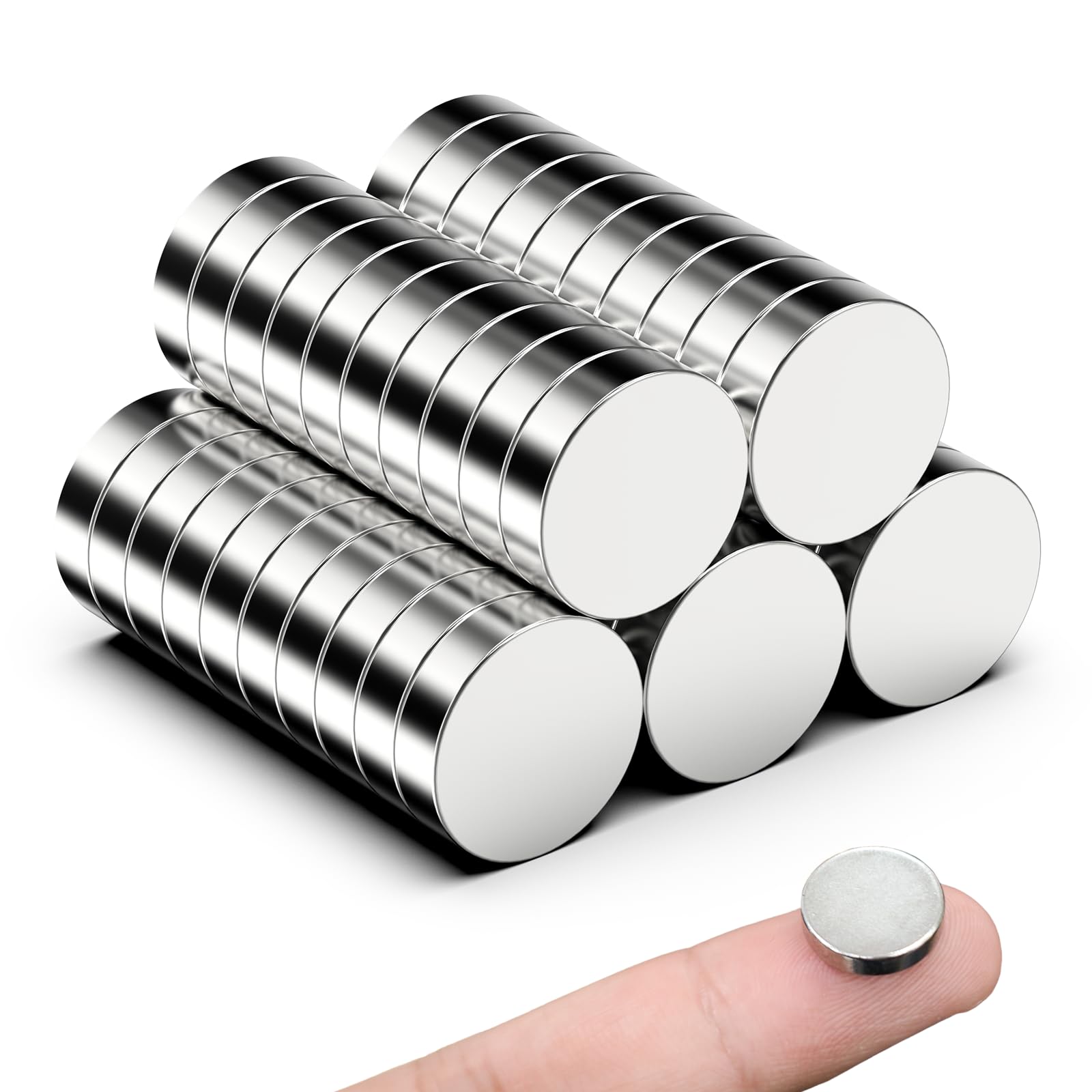 50 Pack Strong Magnets 12x3mm, Round Small Magnets for Fridge, 3D Printing, Whiteboard, Crafts, Office and DIY Project