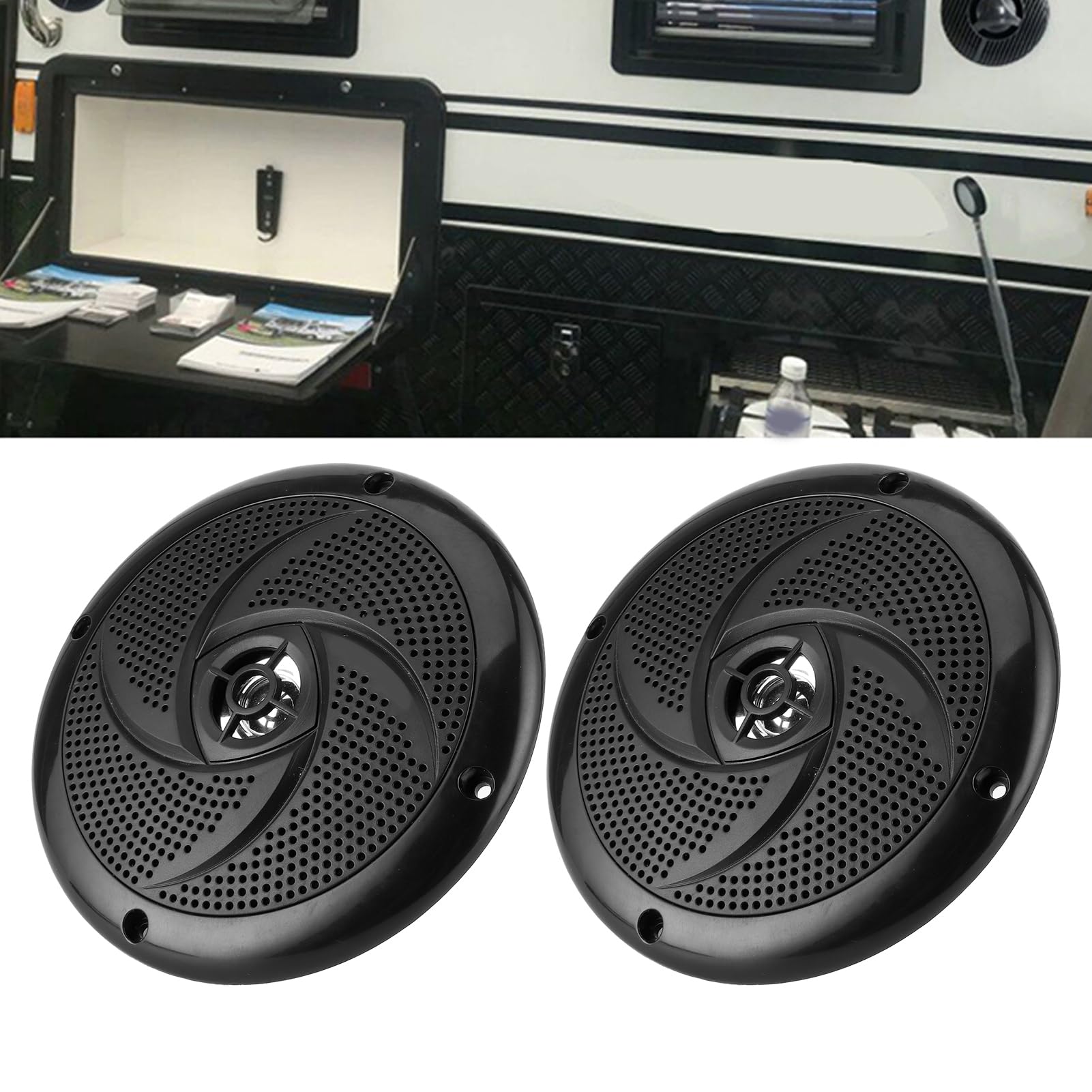 Altavoces para Barcos Marinos, de Audio Marino Dual Resistente Al Agua, Altavoz para Yates y Barcos a Motor