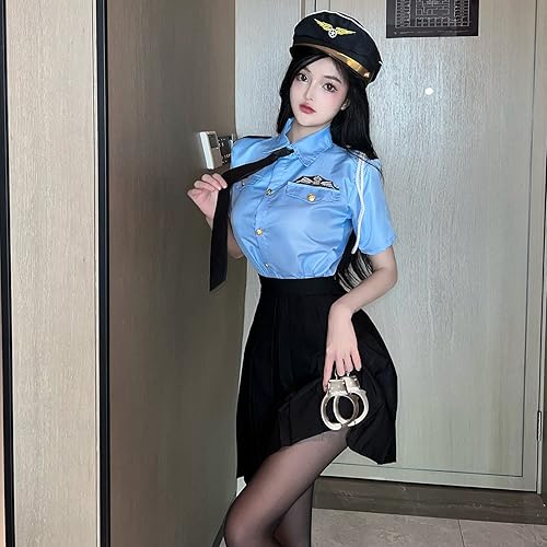 Miniatura 2 de Disfraz sexy de policía para mujer, vestido de uniforme de policía sucio para cosplay