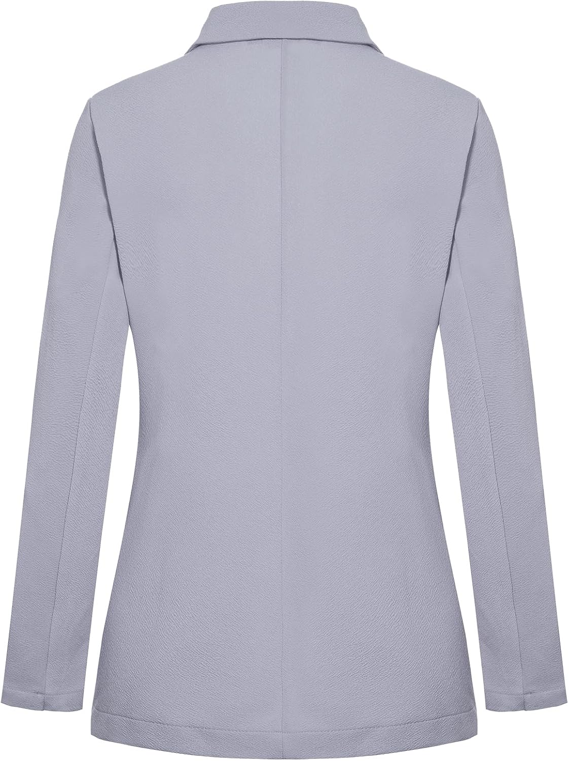 MINTLIMIT Womens Light Grey Blazer Notched Lapel One Button Suit Jackets Long Sleeve Lightweight Pocketed Blazers for Bussiness Casual,L - Image 3