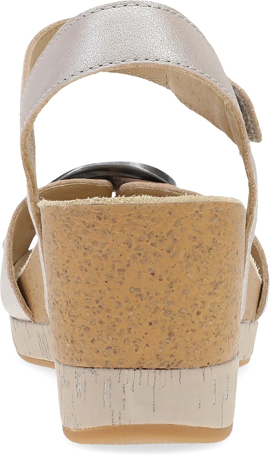Dansko Stella Multi-Strap Wedge Sandal for Women - Cork/EVA Wedge with Arch Support -Fully Adjustable Straps-Lightweight Rubber Outsole