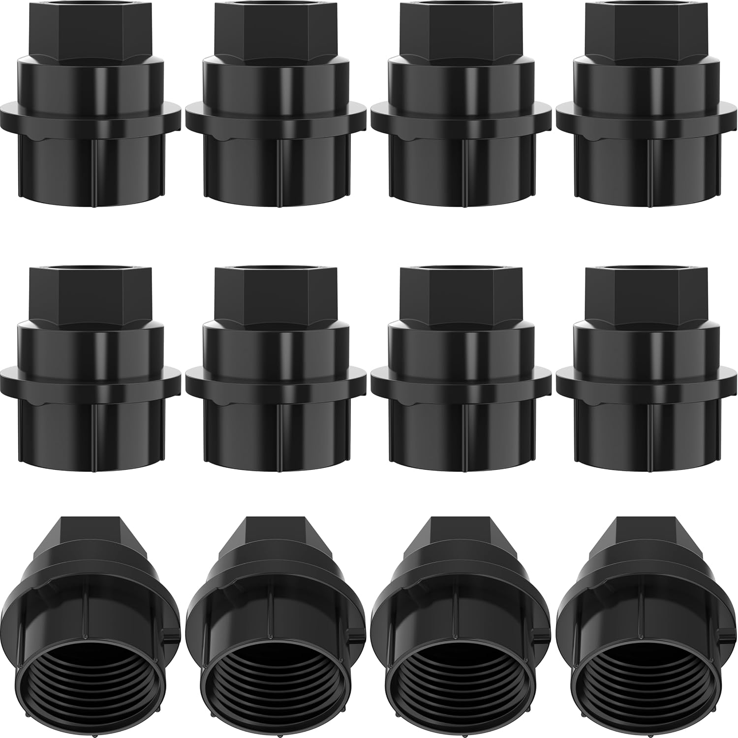 Black Wheel Nut Cap Covers for Chevrolet GMC Part# 15646250 (12 Pack)