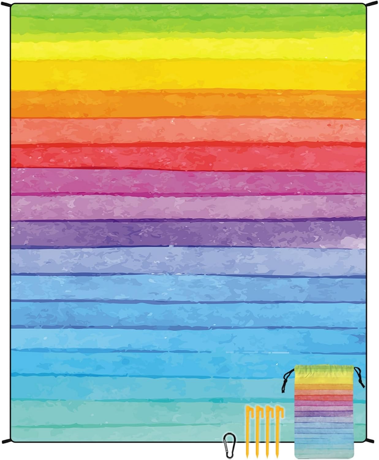 Large Beach Blanket Sandproof Waterproof 70.8" X 86.6"for Quick Drying Outdoor Picnic Mat for Beach