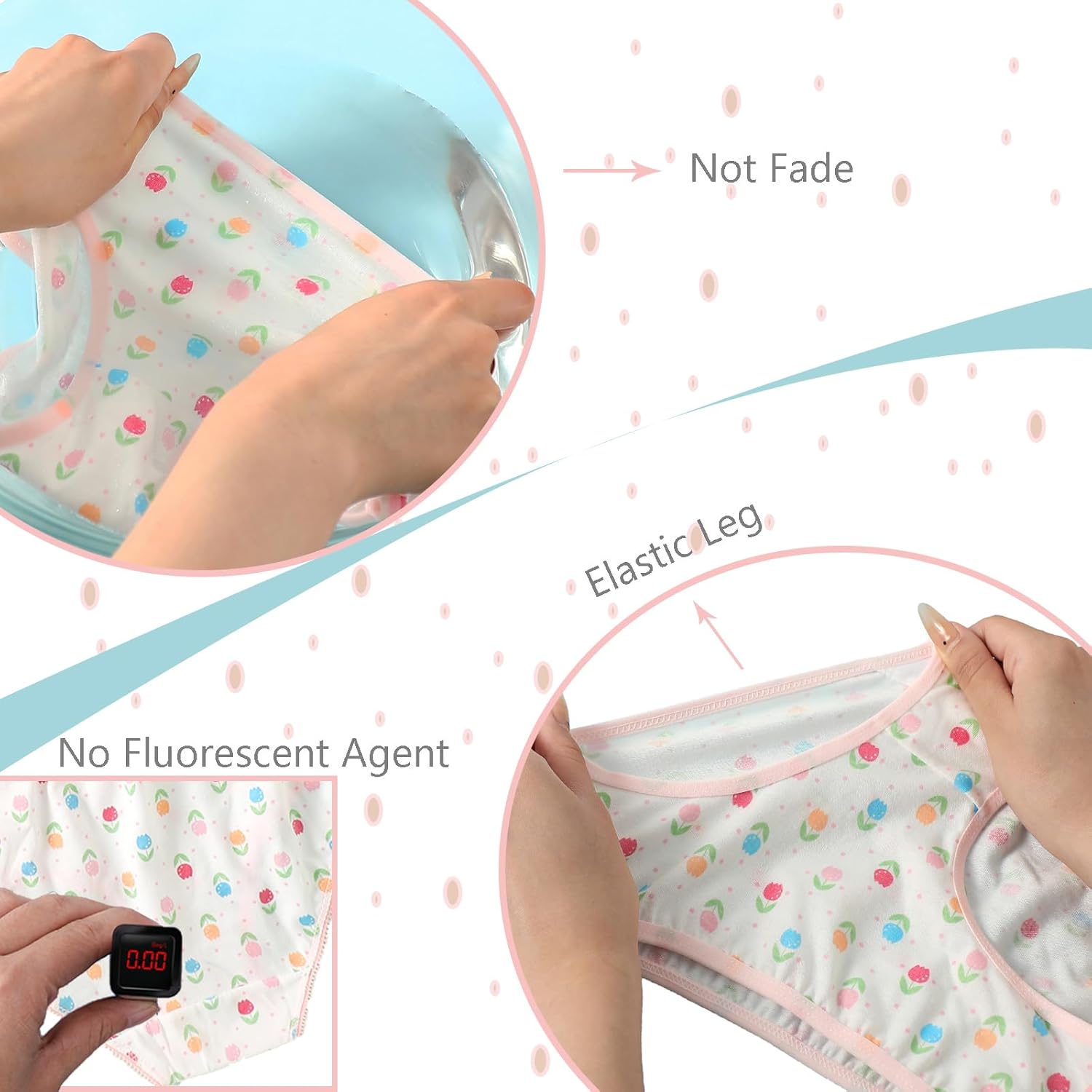 Anktry Baby 12 Pack Panties Soft Comfort Knickers Cotton Underwear Little Girls Assorted Briefs 2-14 Yrs - Image 5