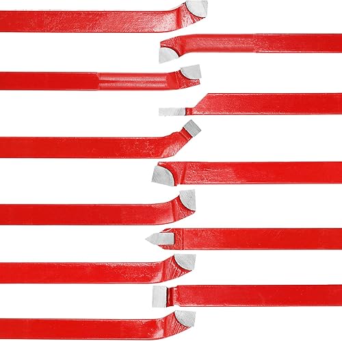 Juego de 11 piezas de herramientas de corte de punta de carburo para herramientas de torno de metal, herramientas de corte de torno de metal