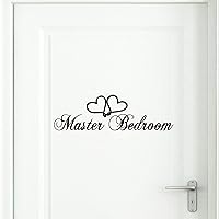 Vista 2 de Letrero para puerta de dormitorio principal, calcomanías de vinilo removibles, decoración de habitación, letrero de corazón de amor