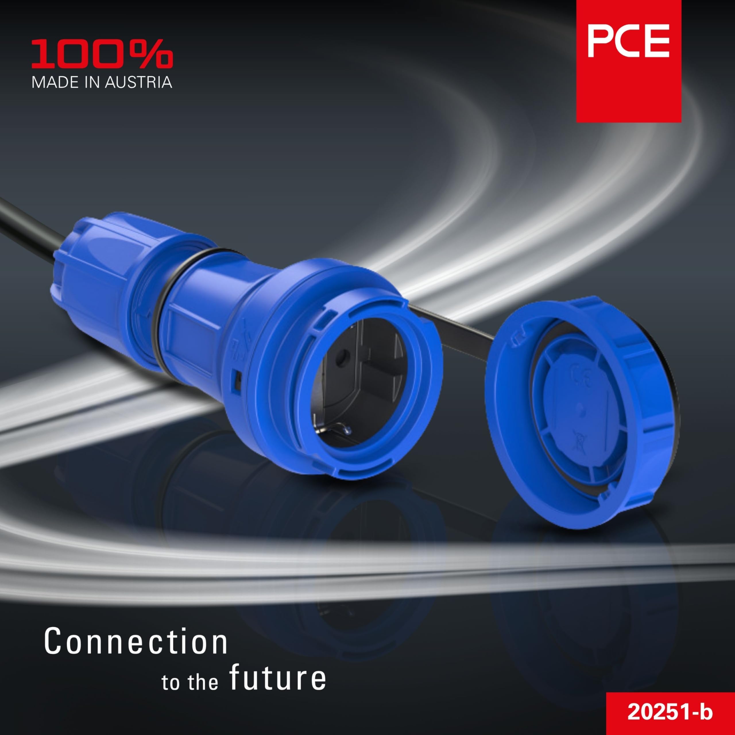 PCE Acoplamiento de Contacto de Protección IP68 Nautilus, Azul 16A
