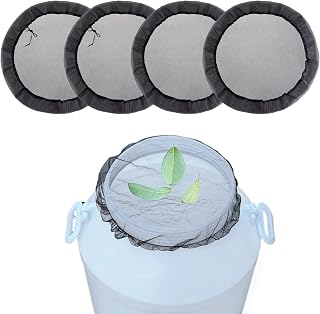 Rain Barrel Screen 4Pcs 14in & 37in Polyester Rain Barrel Mesh Cover Water Collection Filter Prevent Leaves and Debris Accessories Screen