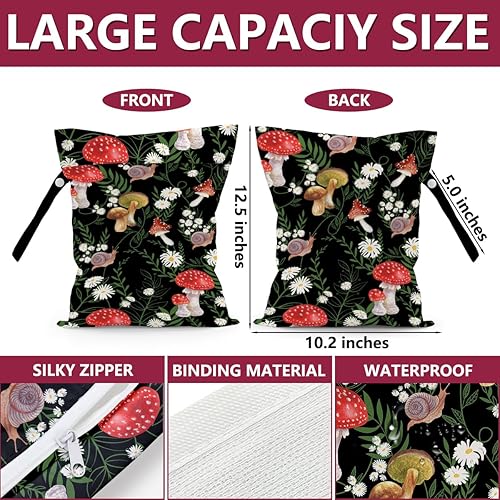 Miniatura 2 de Bolsas reutilizables para artículos húmedos y secos para viajes, playa, piscina, gimnasio, baño, bolsa impermeable, LCS Multicolor 22948, Moda