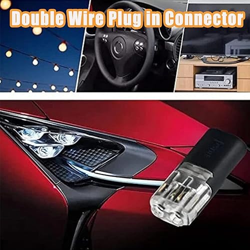 Miniatura 2 de Conector enchufable de doble alambre con hebilla de bloqueo, conector de empuje de doble cable con hebilla de bloqueo, conector de enchufe de doble