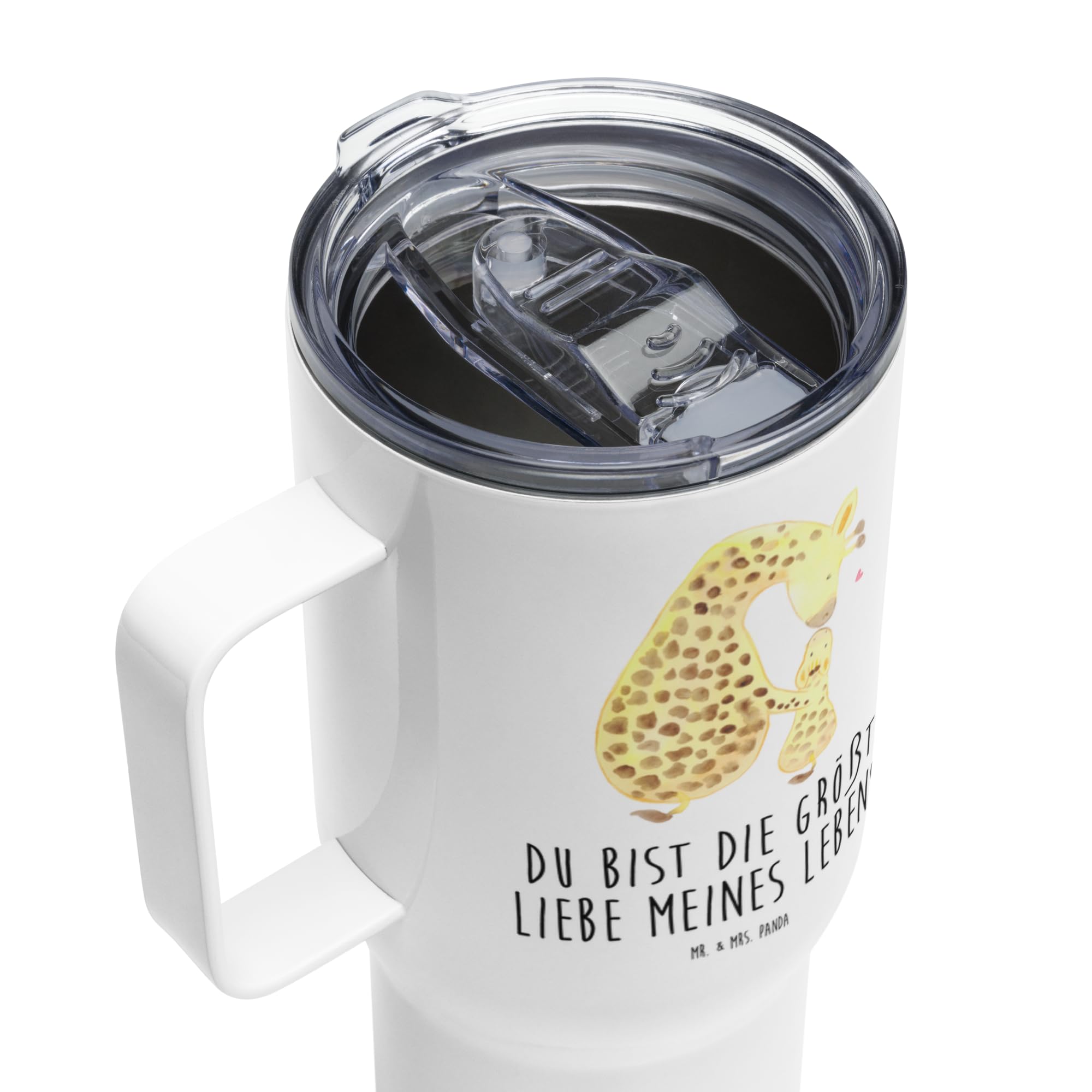 Mr. & Mrs. Panda Teetasse Giraffe Kind - Geschenk, Kaffee-to-go-Becher, thermosbecher, Sohn, To-Go-Becher, Mutter, Tochter, Thermobecher, getränkebecher, Kaffee-Thermobecher, Lieblingsmensch, Afrika