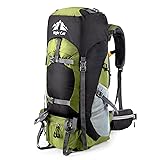 Night Cat 70L 90L Zaini da Hiking Trekking Zaino da Campeggio per Gli Uomini Donne di Arrampicata Ciclismo Viaggio Escursionismo 90 Litri Verde