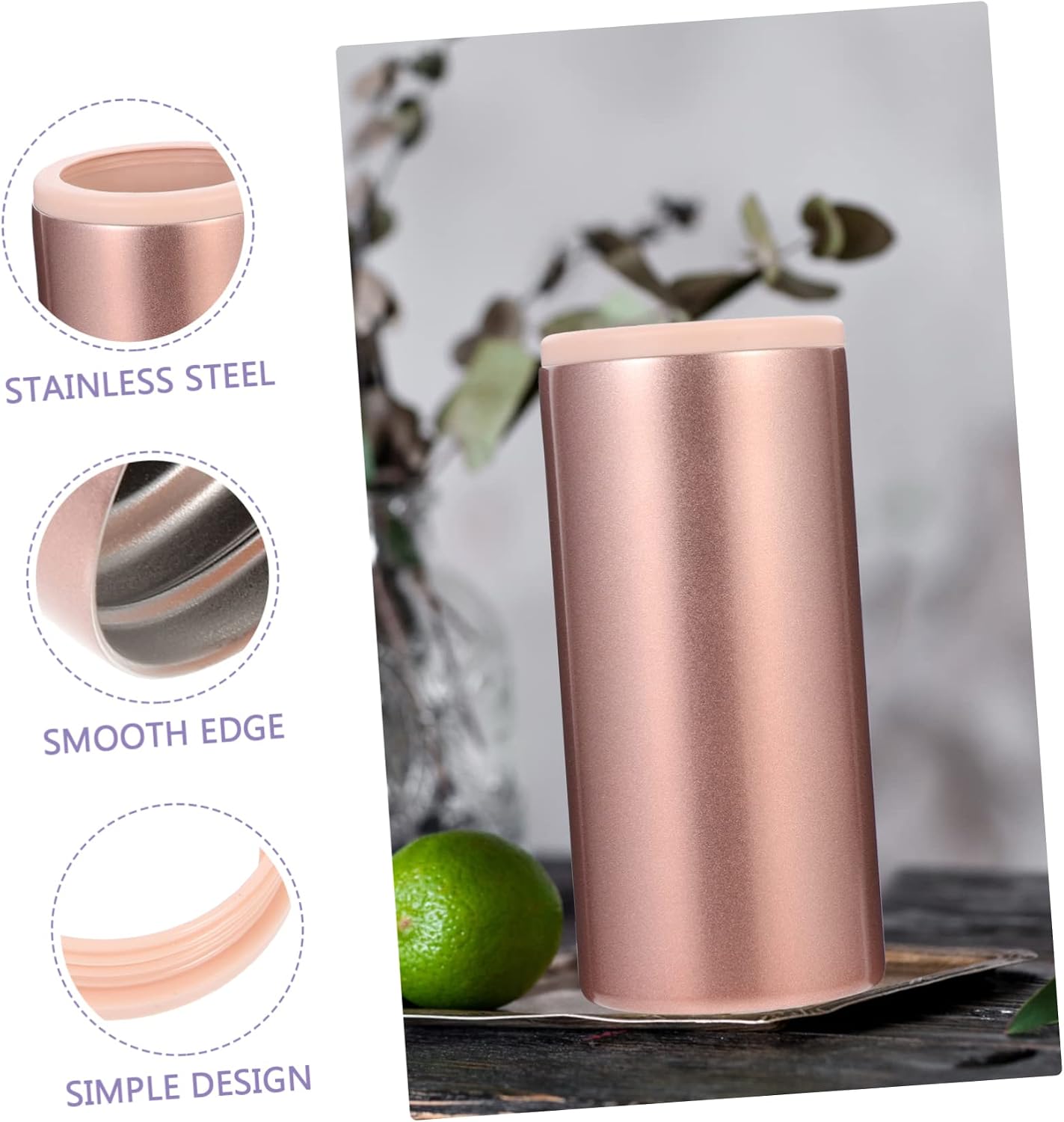 Mikinona Stainless Steel Bottle Cover Can Cooler Beer Bottle Sleeve Beer Can Cooler