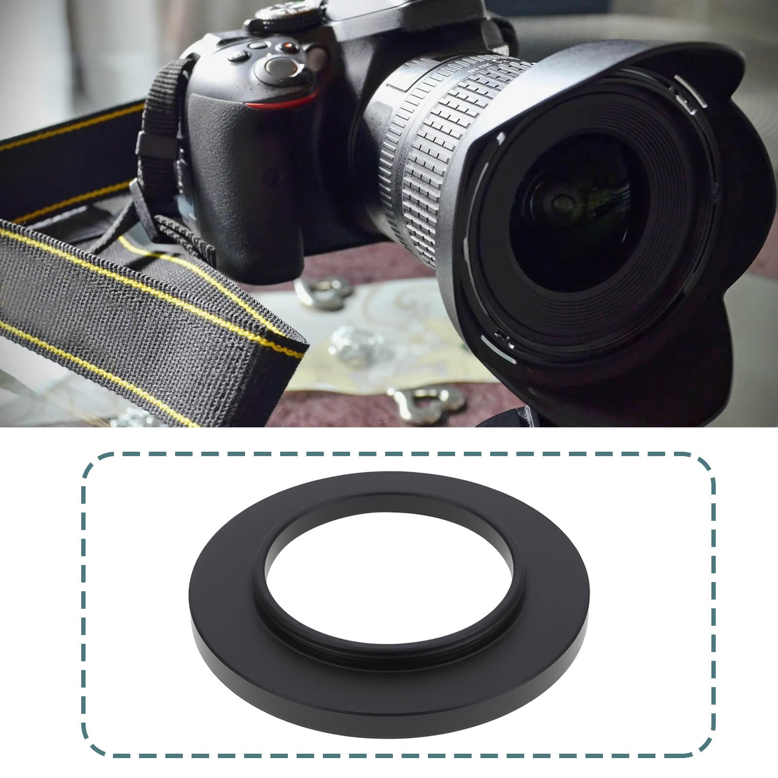 2 szt. adapter filtra z pierścieniem przedłużającym 27 mm do 37 mm ze stopu aluminium do większości aparatów