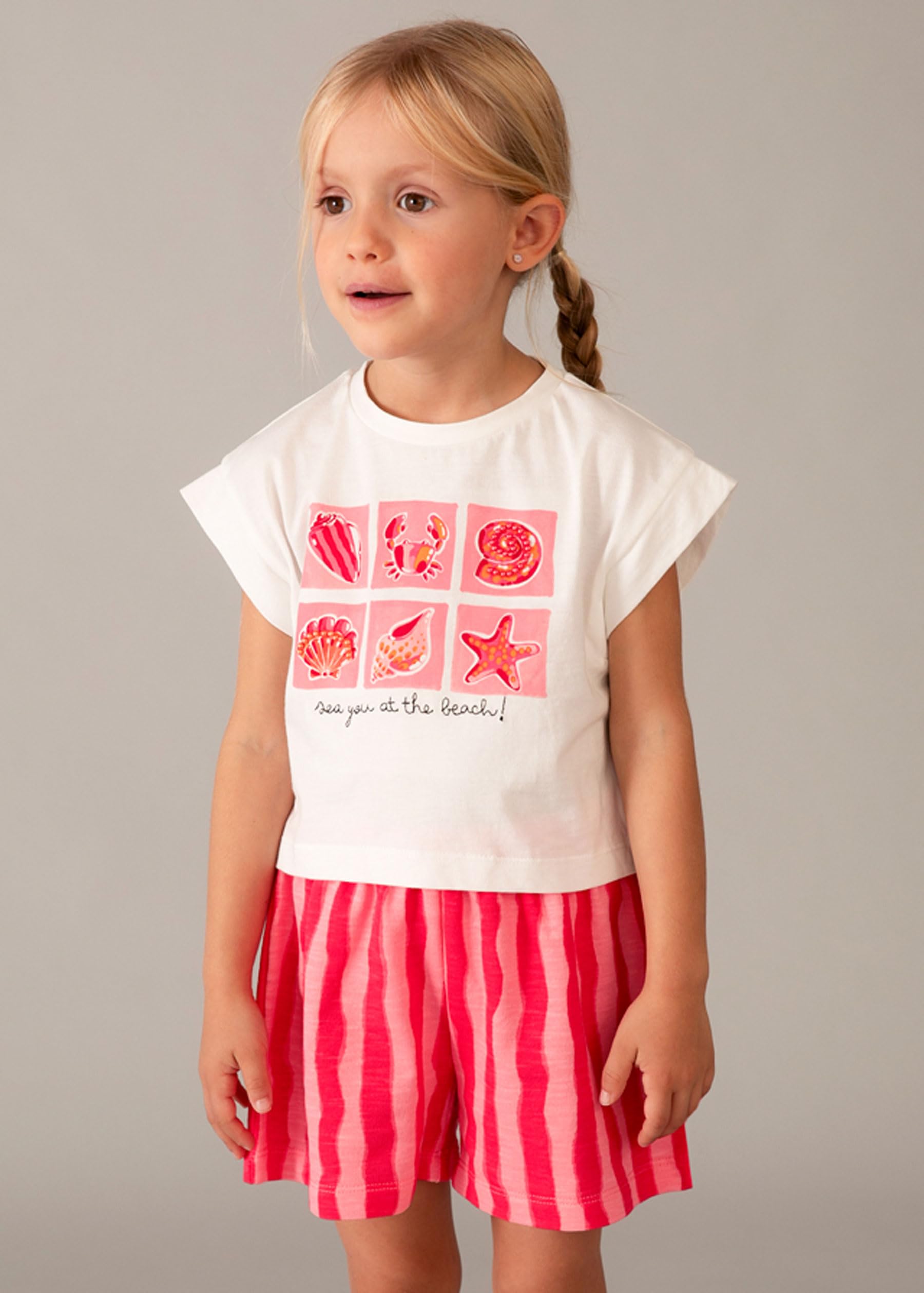 Mayoral Conj. Short Felpa Flame para niña Amapola