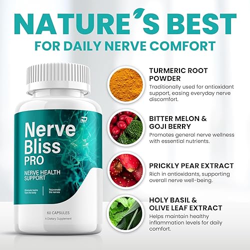 Miniatura 2 de Nerve Bliss Pro Cápsulas  Suplemento avanzado NerveBliss Pro, fórmula totalmente natural para mantener niveles saludables, NerveBlissPro máxima