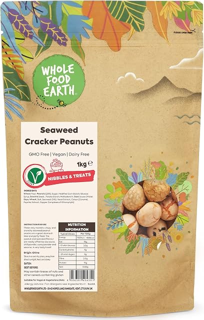 Wholefood Earth Seaweed Cracker Peanuts 1kg | GMO Free | Vegan | Dairy Free