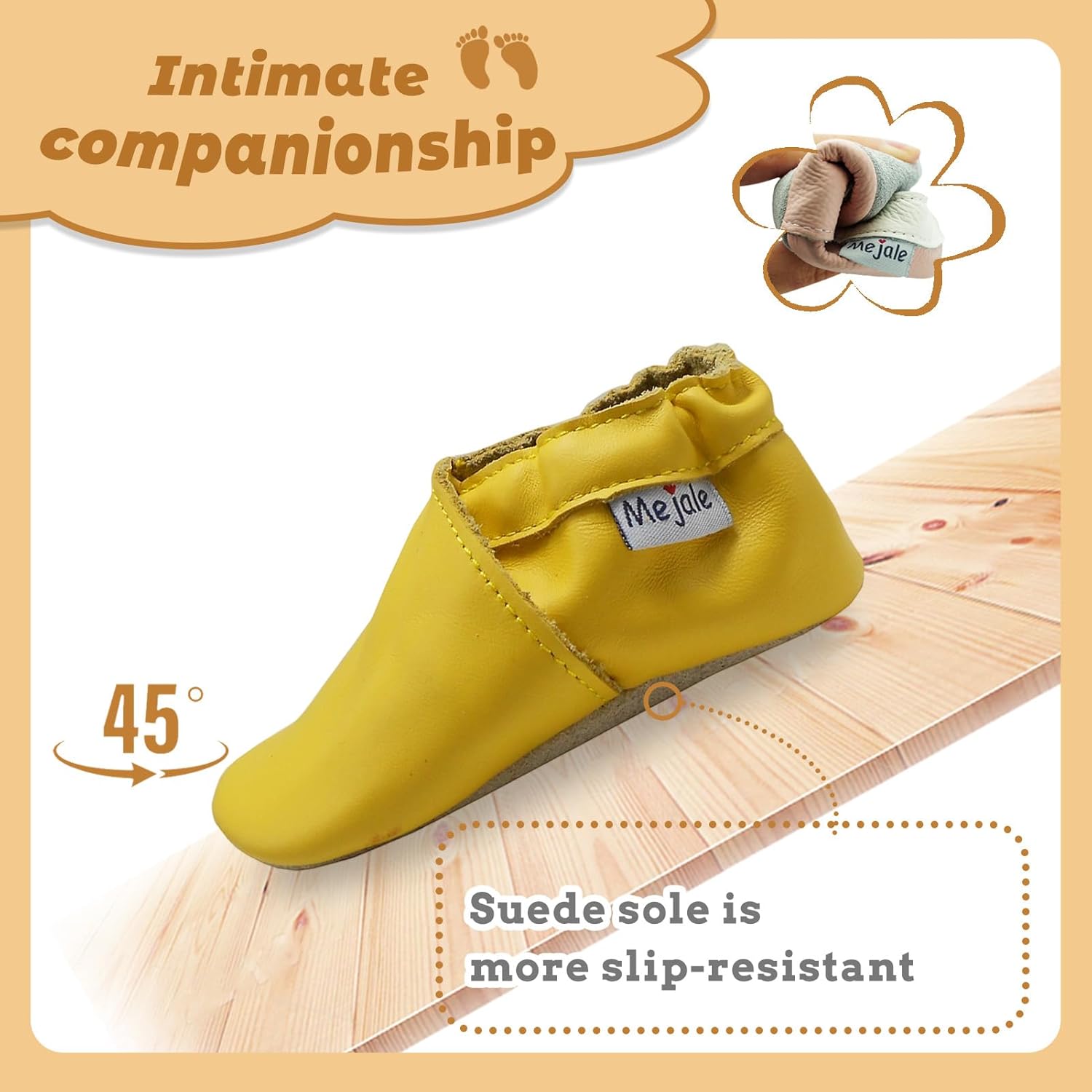 Mejale Baby Leather Shoes Infant Toddler Soft Sole Moccasins Shoes Boys Girls Pre-Walkers - Image 3