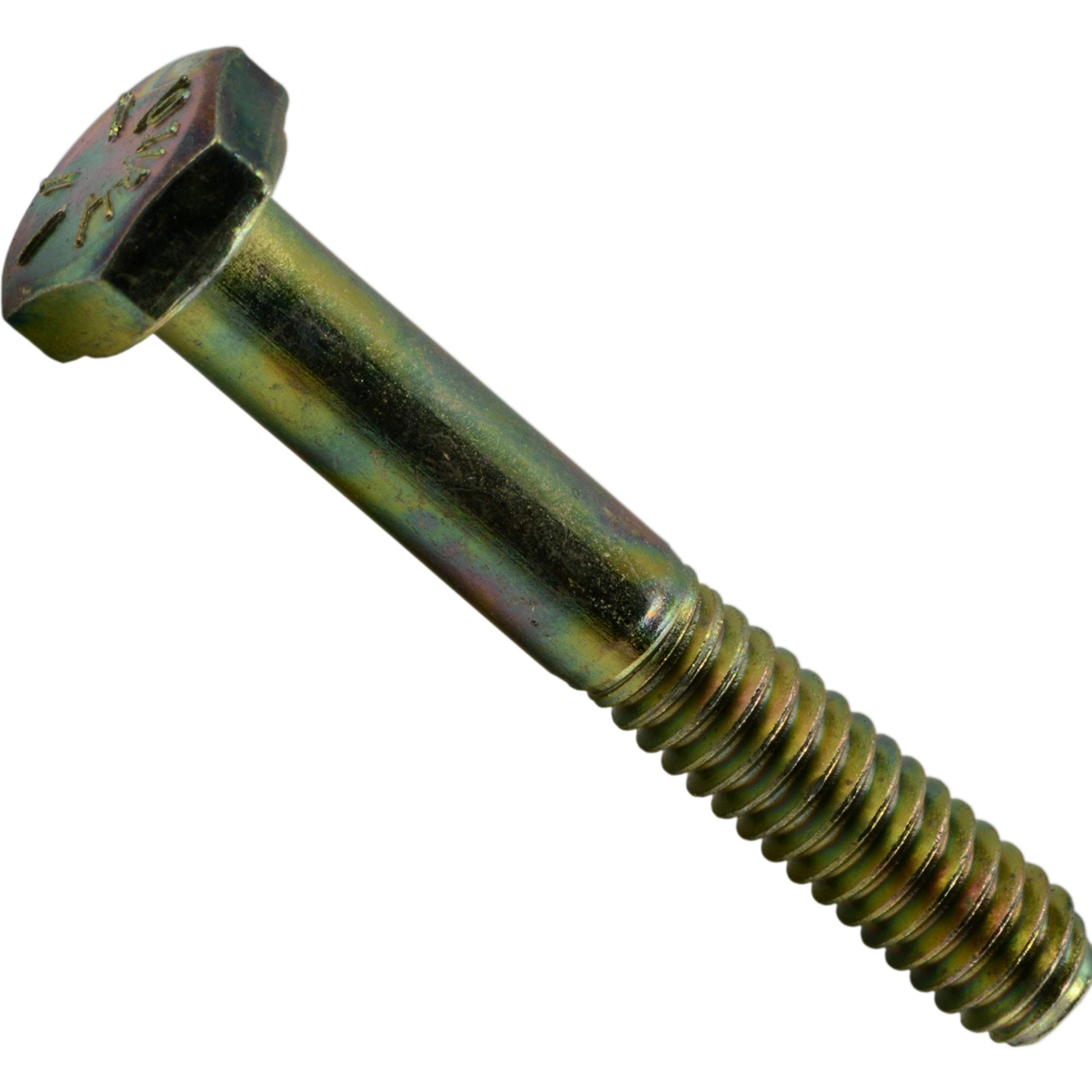 3/8" X 2" Conquest Grade 8 Non-Serrated Flange Bolt - Zinc Yellow