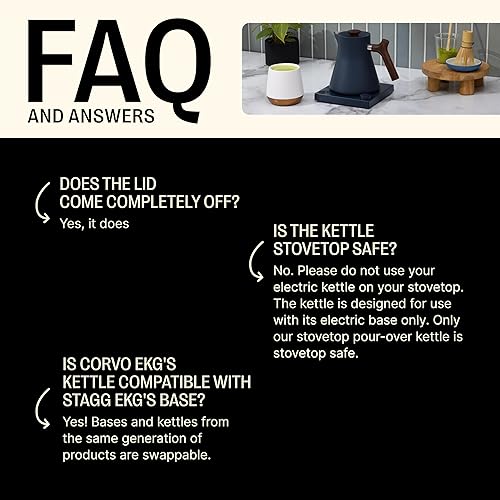 Vista 37 de Fellow Corvo EKG - Hervidor eléctrico de té para verter sobre café y tetera, hervidores eléctricos de calentamiento rápido para agua hirviendo, Mate