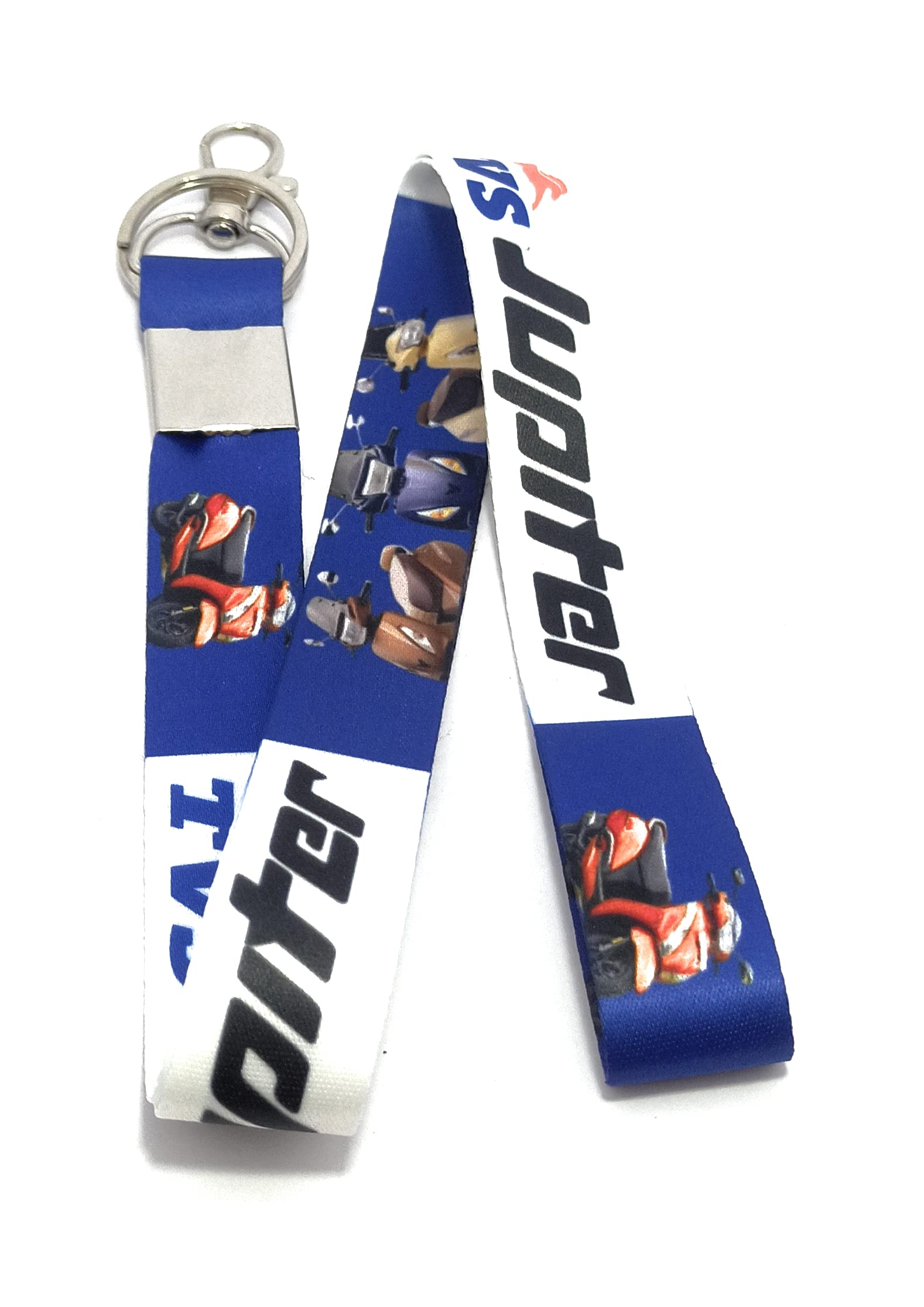 Jupiter Scooter Scooty Id Card Holder Neck Strap Tag Fabric Lanyard Keychain Blue-image-4