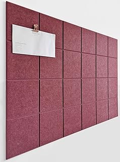 Cork Board 24 x36 Alternative - 6 Pack Felt Wall Tiles with Safe Removab...