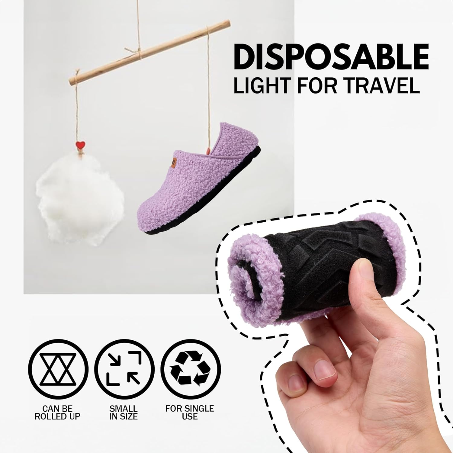 UUBARIS House Slippers for Men Women Furry Slip On Sock Shoes For Traval Indoor Yoga With Thickened Sole - Image 4