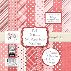 Amazon.com: 6x6 Pattern Paper Pack – Pink Patterns - for Spring and ...