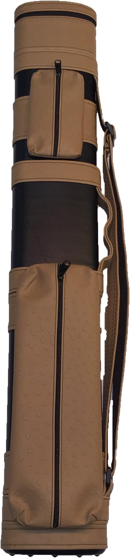 Giuseppe 2 x 4 Pool Cue Custom Carry Case - Tan/Black 2 Butt 4 Shaft